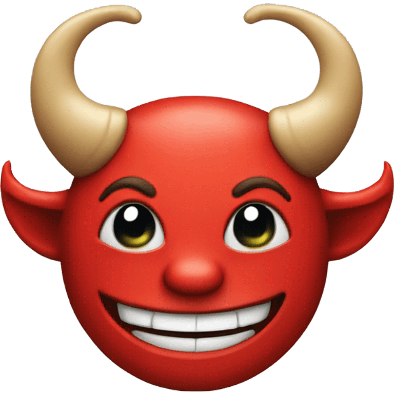 Red devil with a smile  emoji