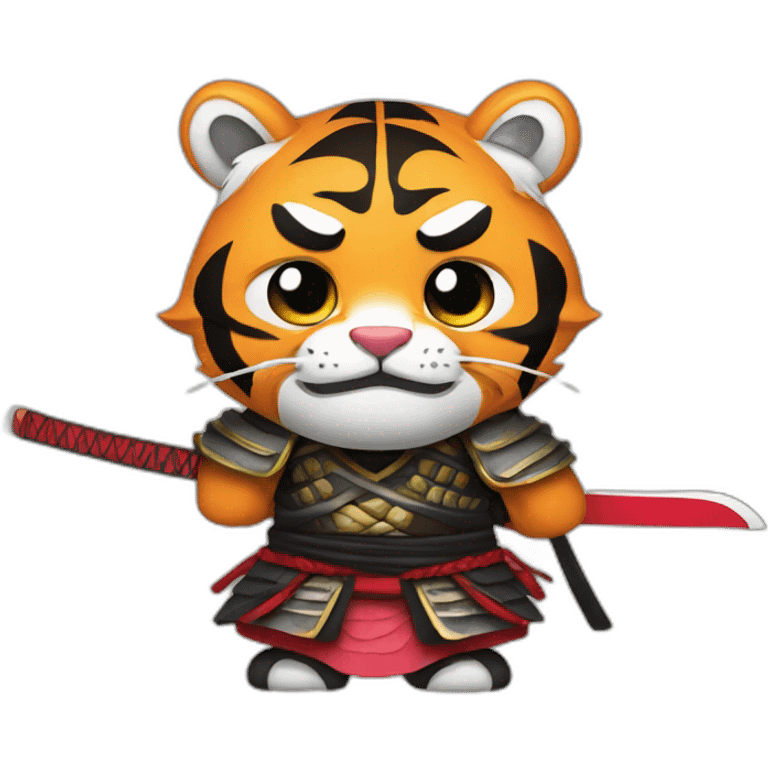 Tiger samurai emoji