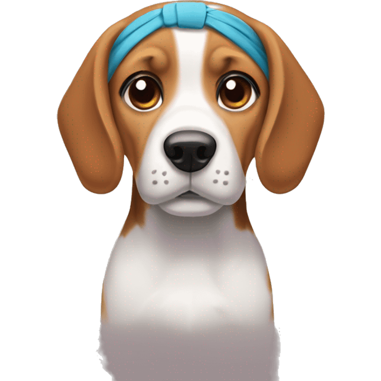 Beagle with a headband named Chèrie emoji