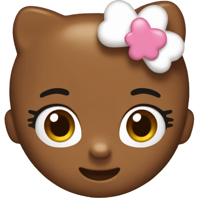 Brown hello kitty emoji