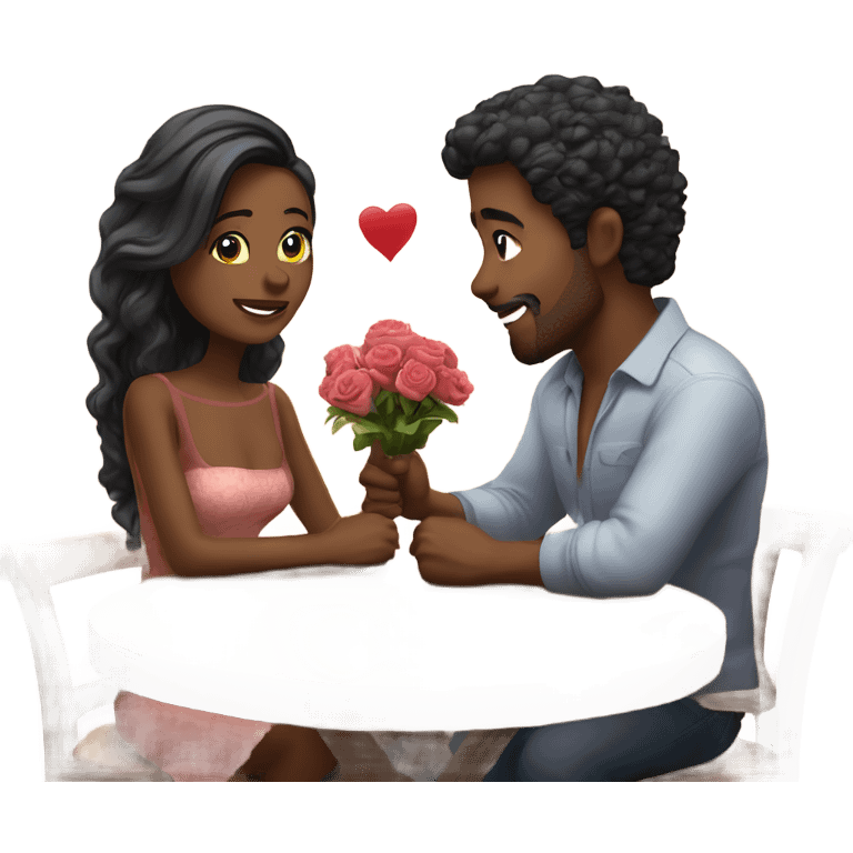 Romantic date for stunningly beautiful couple emoji