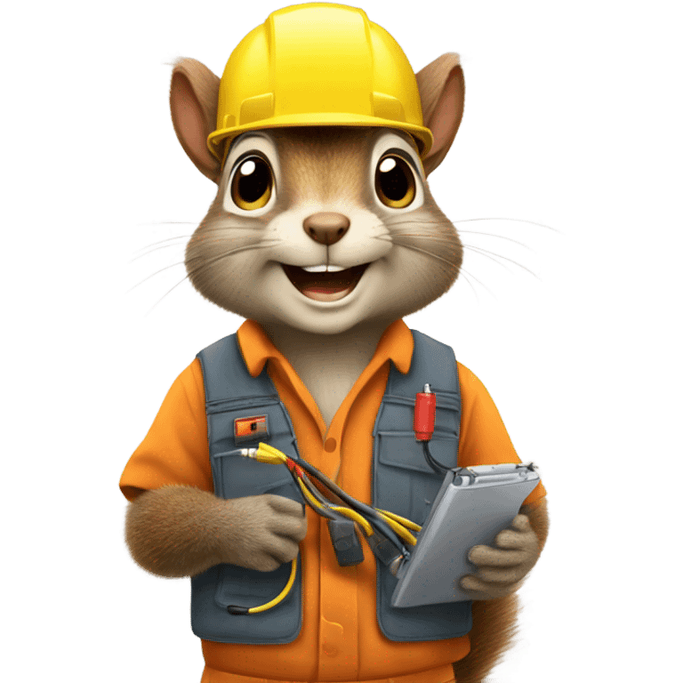 Squirrel that’s an electrician  emoji