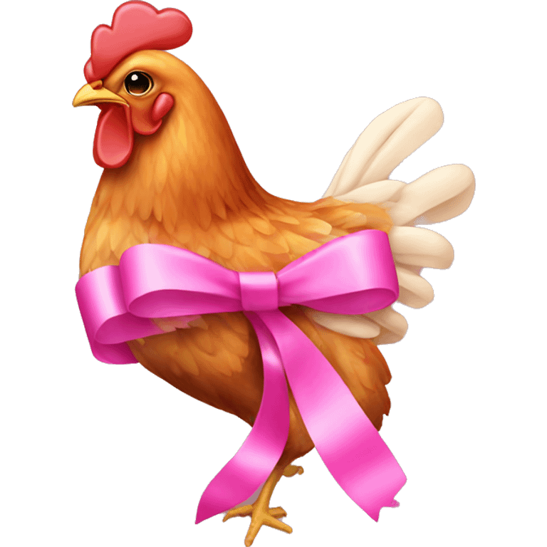 Chicken wing with a pink bow emoji