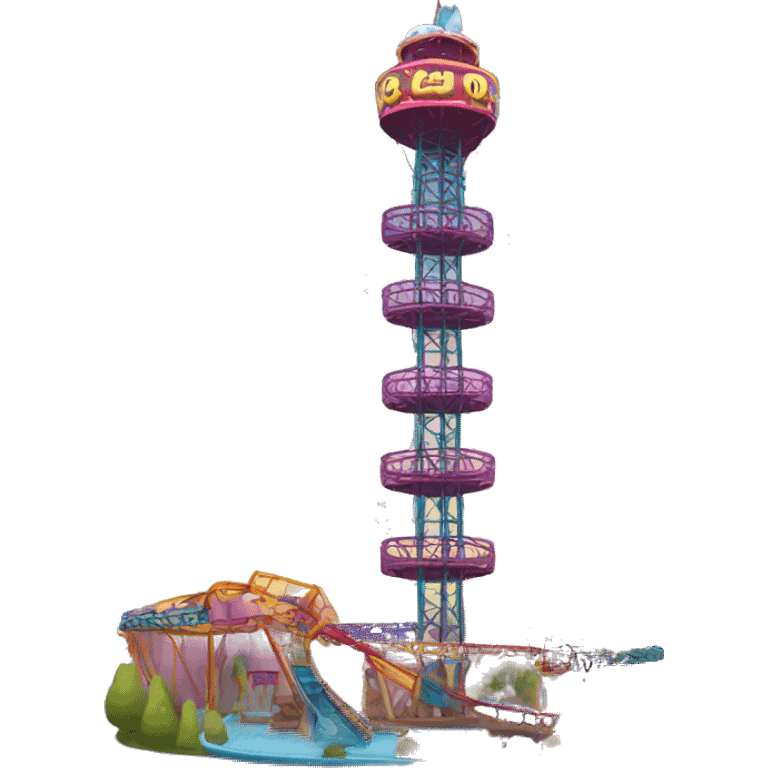 Drop tower amusement park  emoji