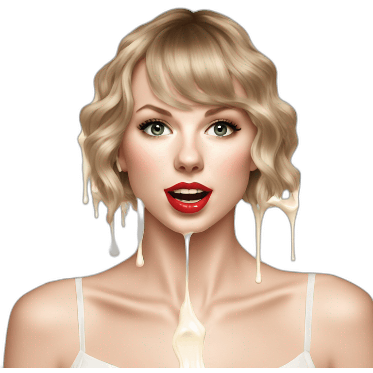 taylor-swift-selfie-milk-on-face-dripping emoji