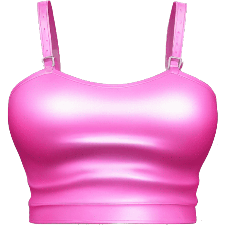 Realistic isolated metallic bubblegum pink clothing tube top.  emoji