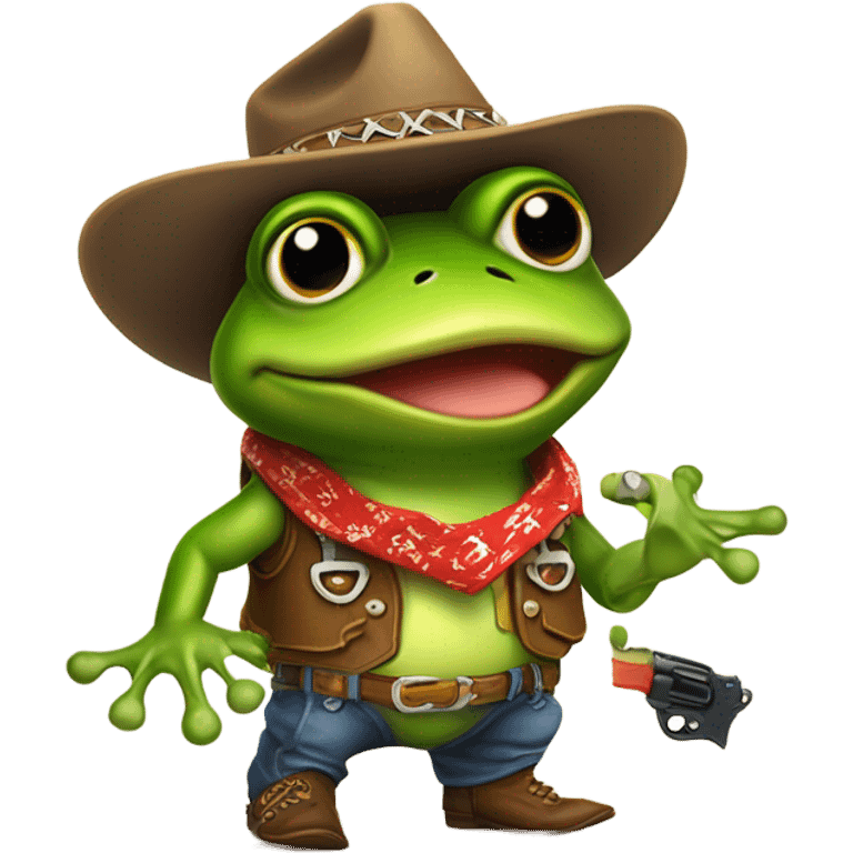 Cowboy frog emoji