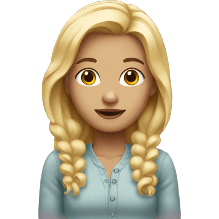 Girl with blonde hair emoji