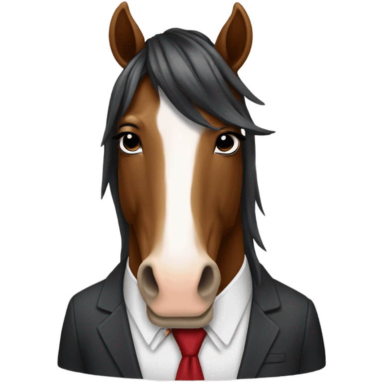 Horse with a suit emoji