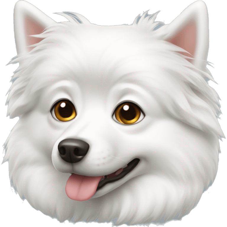 White italian spitz dog emoji