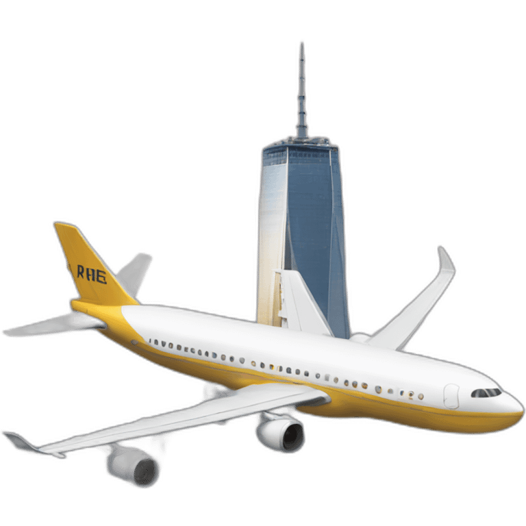 Plane and twin tower emoji