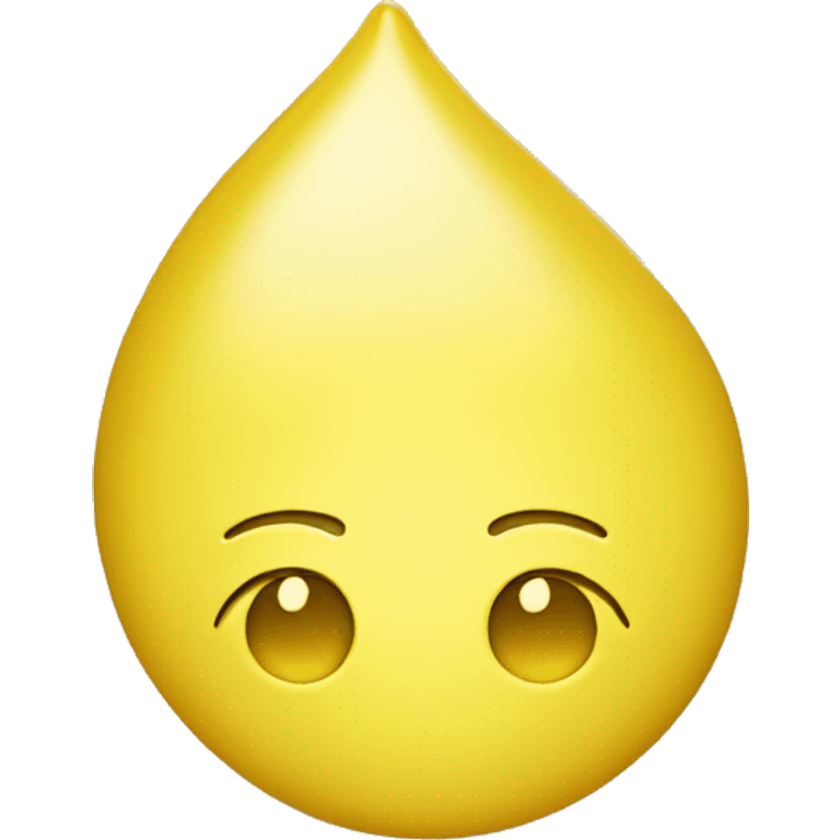 oil drop yellow 3d emoji