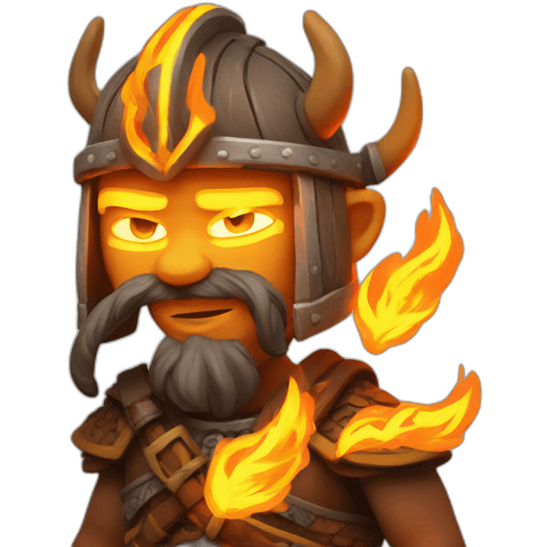 Vikings, fire magic neon emoji