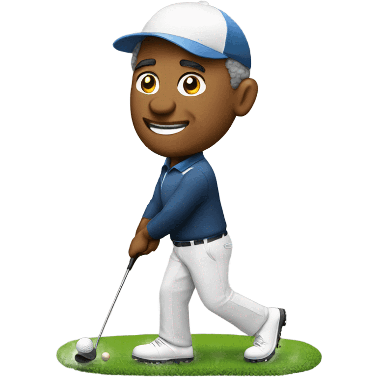 El pres playing golf emoji