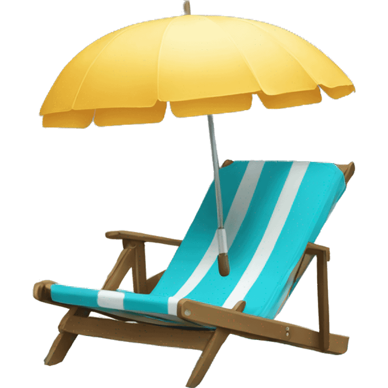 beach chair with umbrella emoji