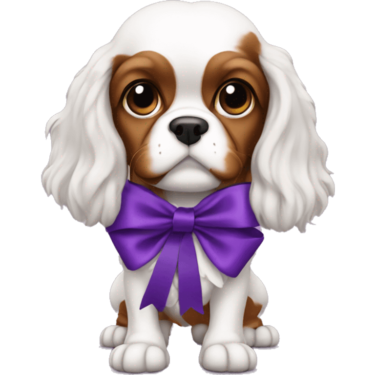 Cavalier with purple ribbon emoji