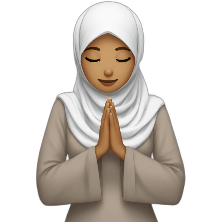 Hijabi girl praying emoji