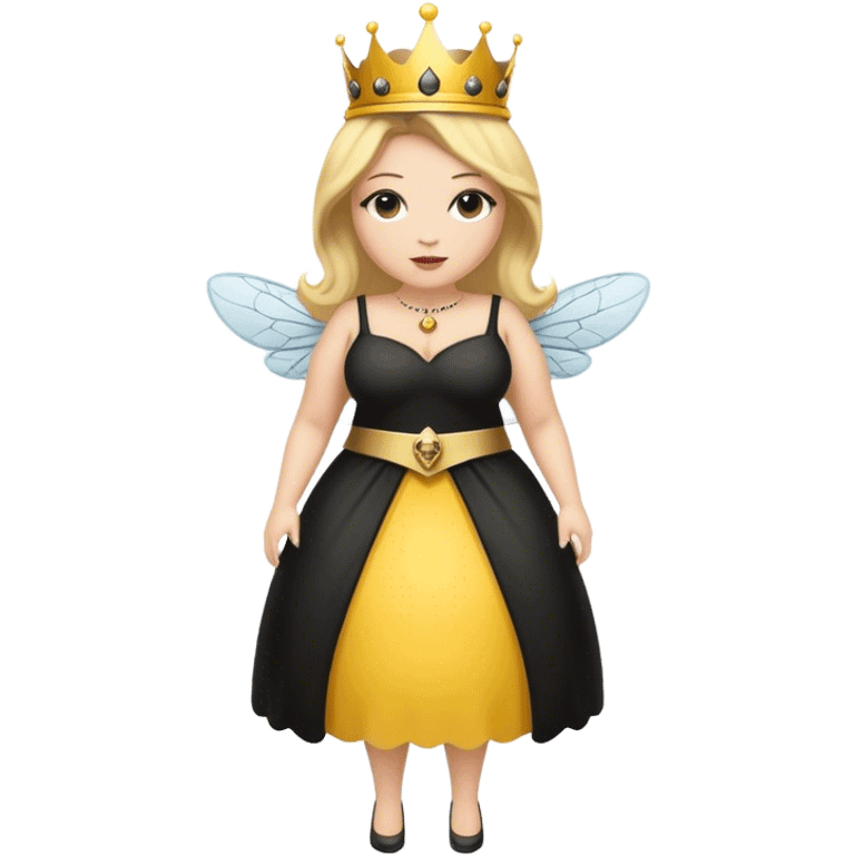 Full Body  plus size Queen bee woman with  blonde hair emoji