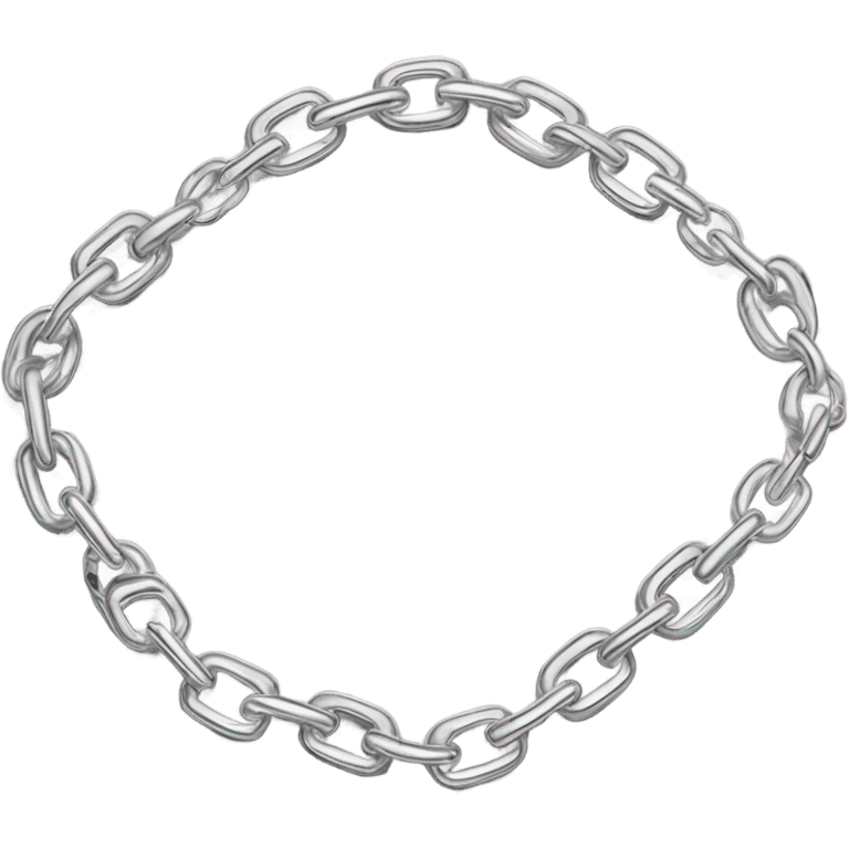 Realistic silver chain bracelet  emoji