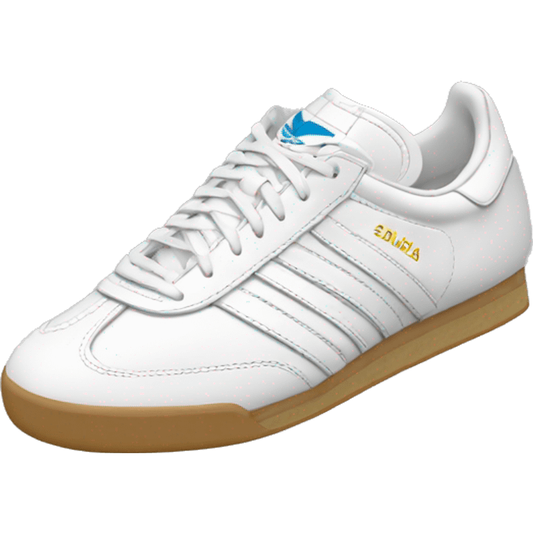 White Adidas sambas emoji