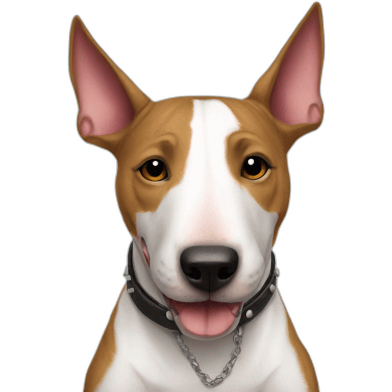 Bullterrier with punk head emoji