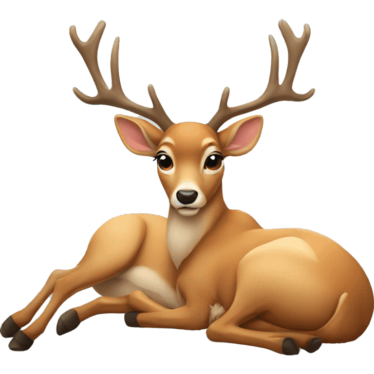 Deer lying down emoji