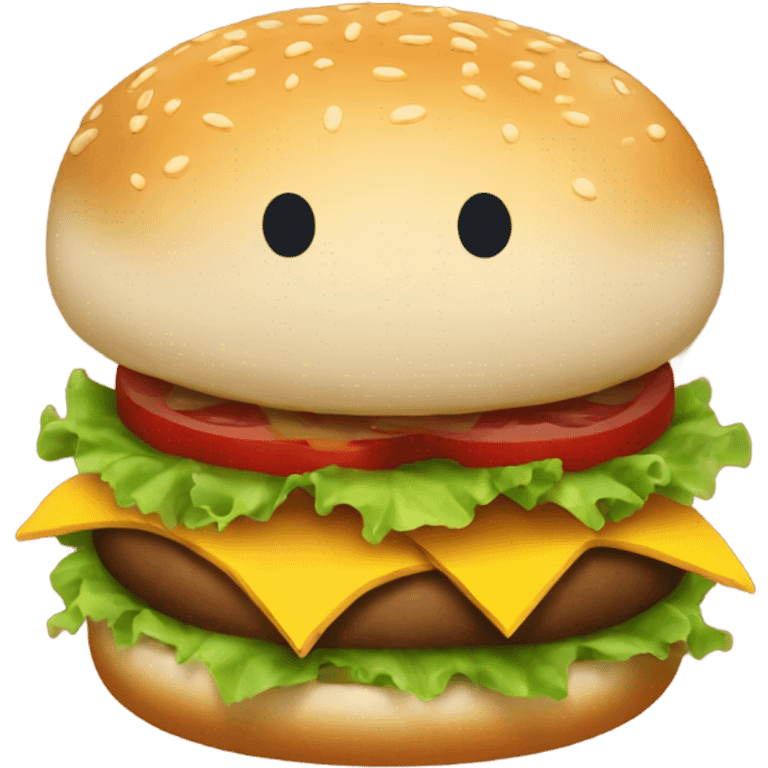 Hamburger smiling  emoji