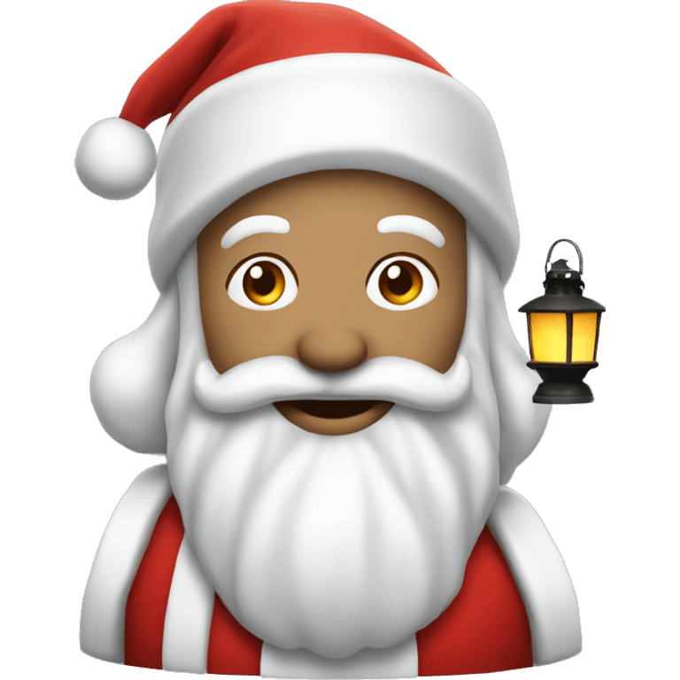 Santa Clause with lantern emoji