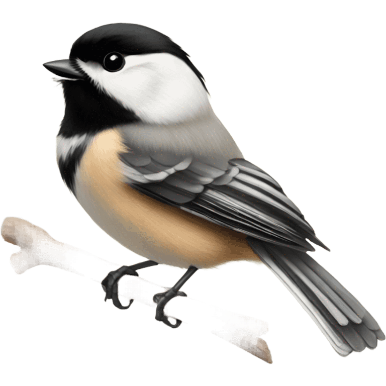 Black capped chickadee emoji