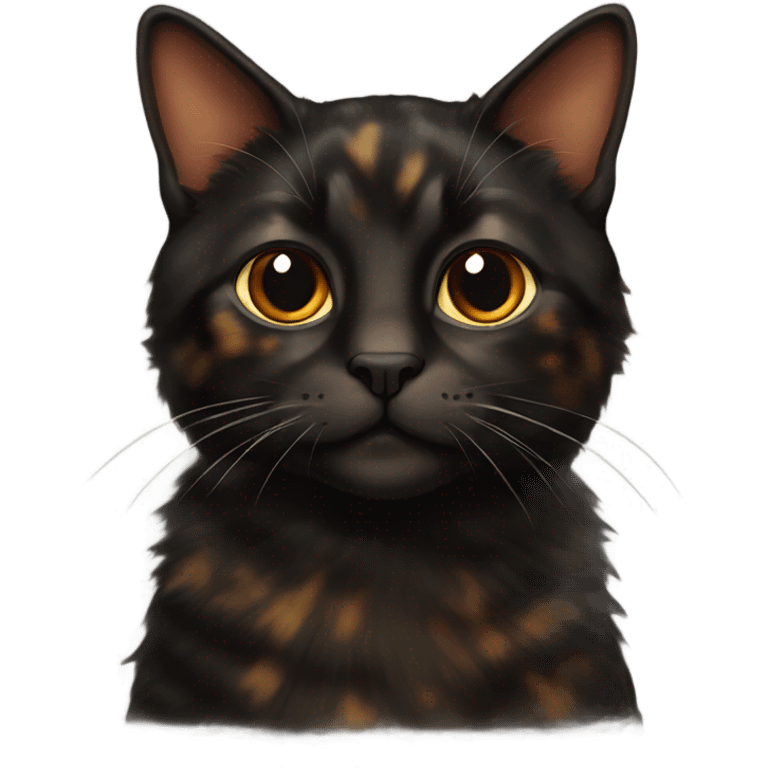 Dark tortoiseshell cat emoji