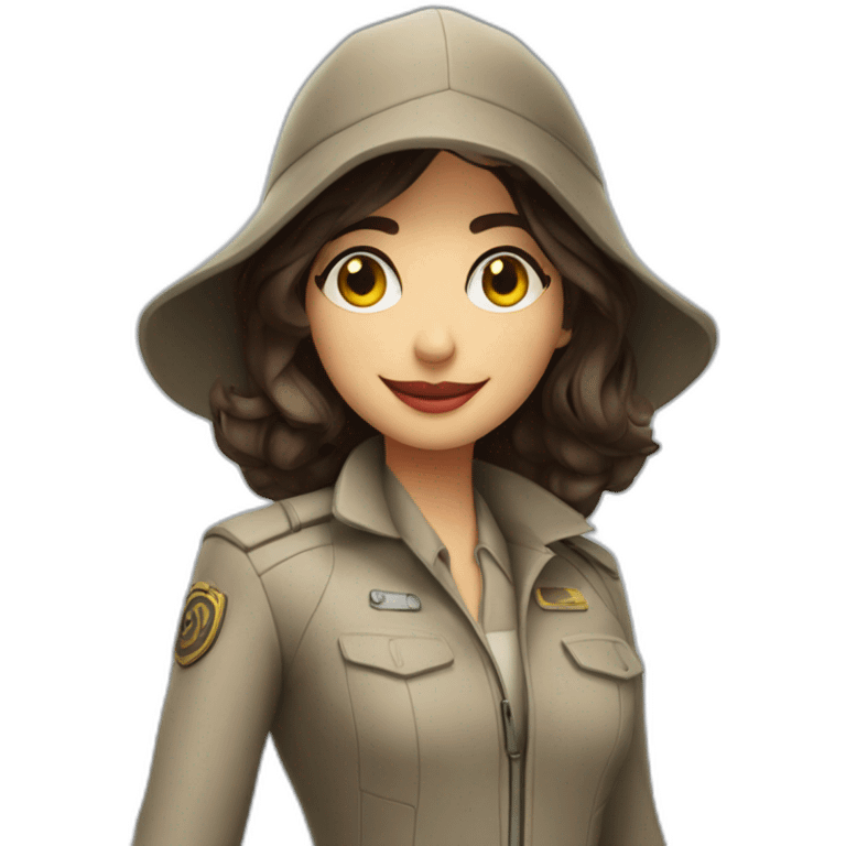 Ana de armas spy costume smiling emoji