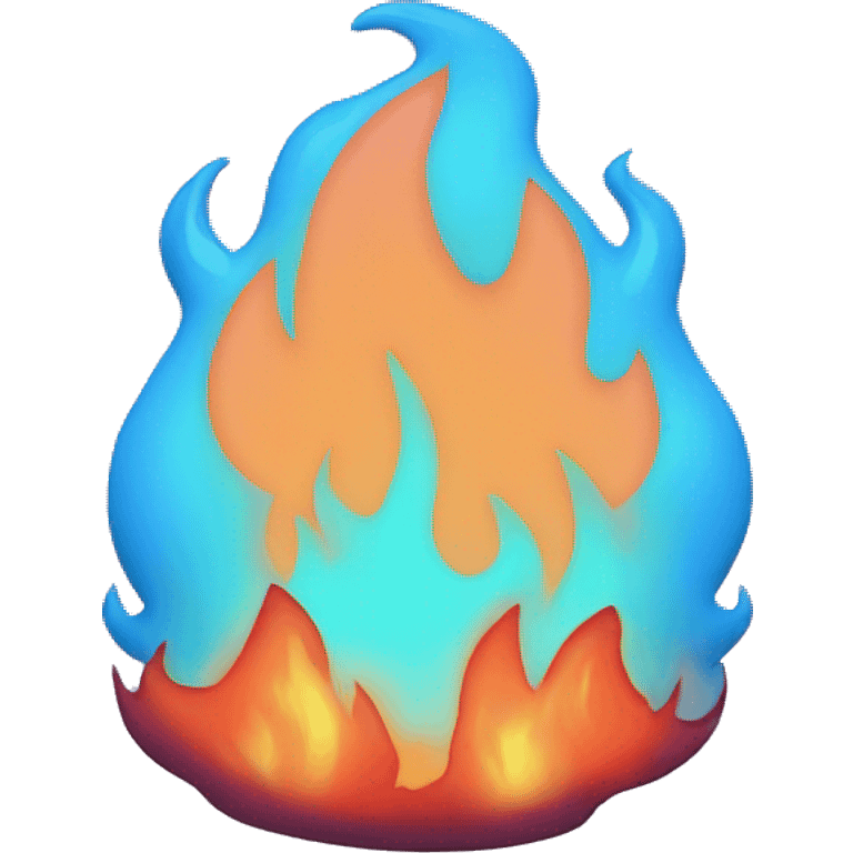 fire with JITTERY JADE and VAPORWAVE BLUE colors emoji