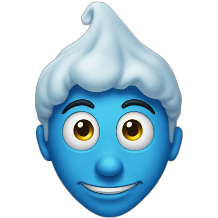 Blue genie floating ghost from Aladdin  emoji