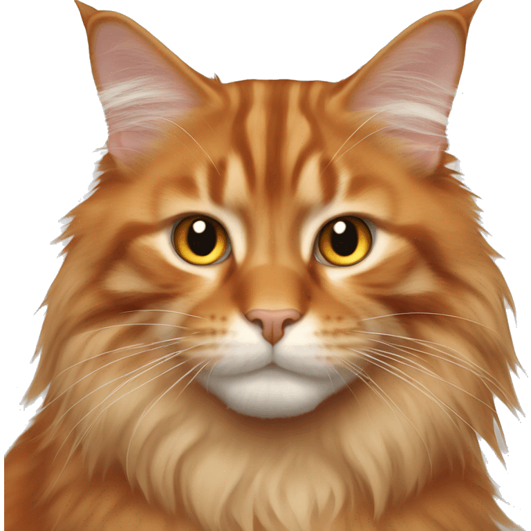 orange maine coon cat emoji