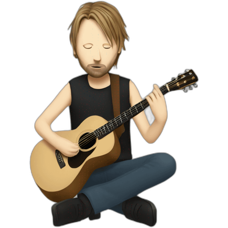 Thom Yorke playing guitar emoji