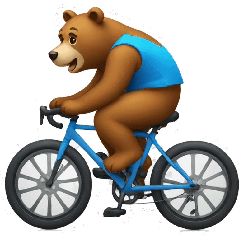 an emoji bear cycling emoji