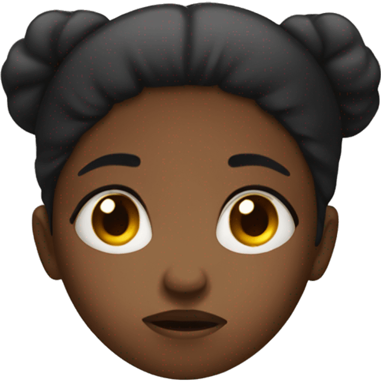 Black girl that is very sad and angry  emoji