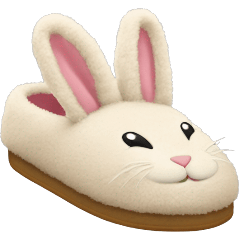 comfy fuzzy bunny slippers emoji