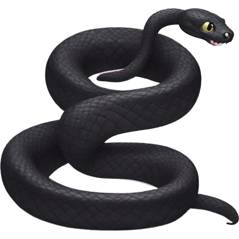 Cute Black snake emoji