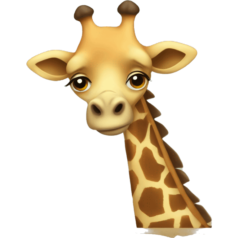 Sad giraffe  emoji