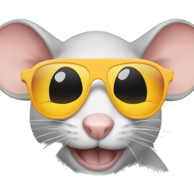 Rat having cheesesunglasses emoji