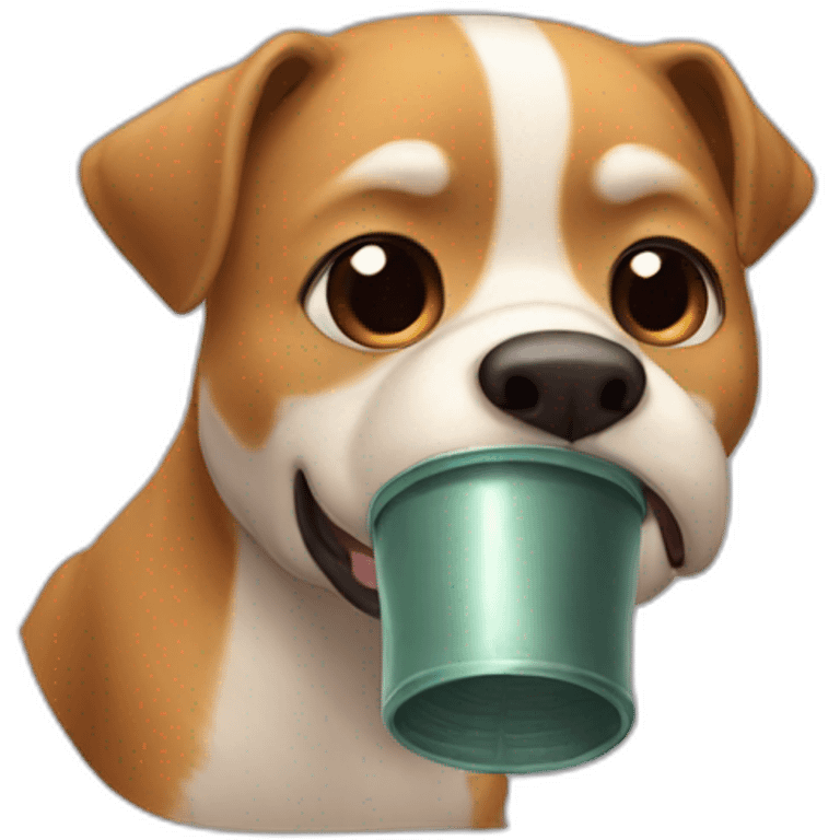 Perro tomando mate  emoji