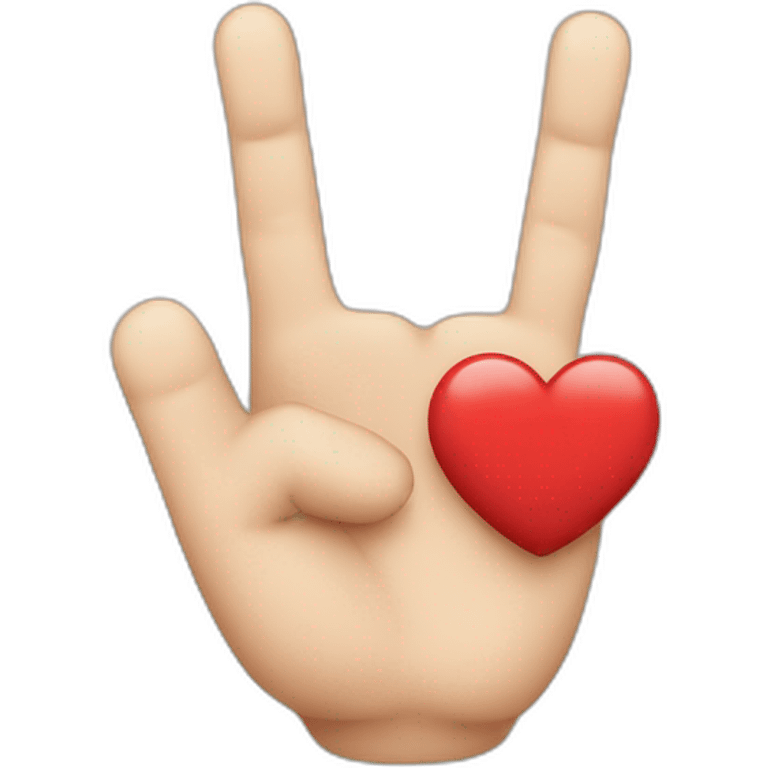 A heart with fingers  emoji