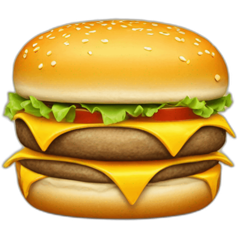 Cheeseburger with only cheese emoji