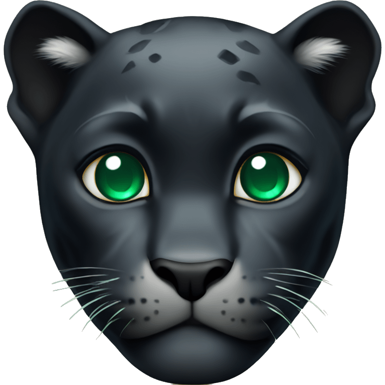 black panther with emerald diamond necklace  emoji