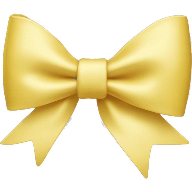 Light yellow bow on light yellow bow emoji