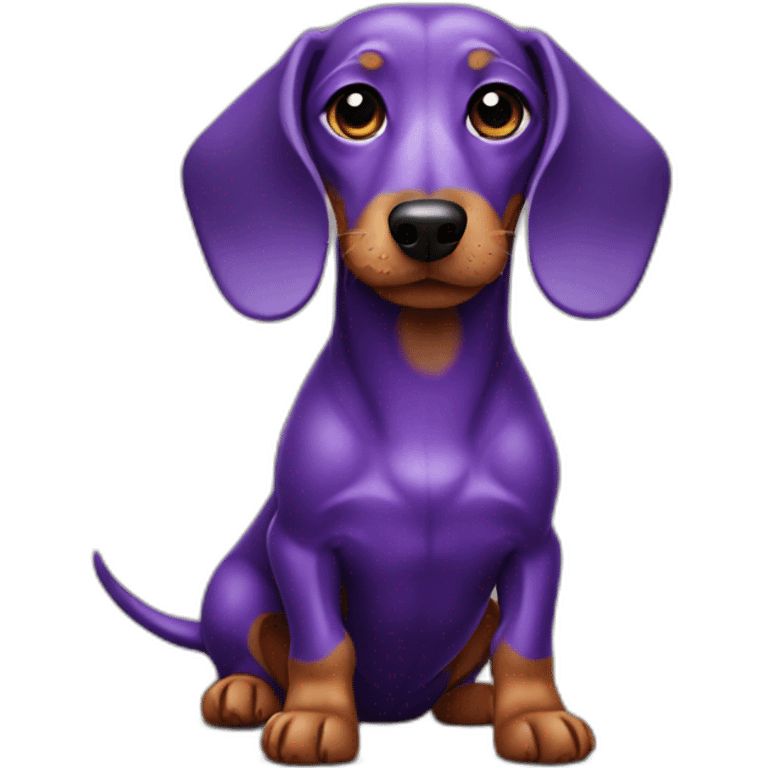 purple dachshund emoji