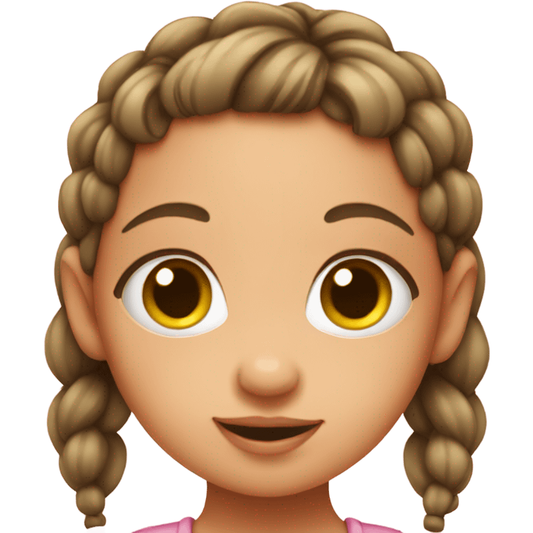 baby girl with pigtails  emoji