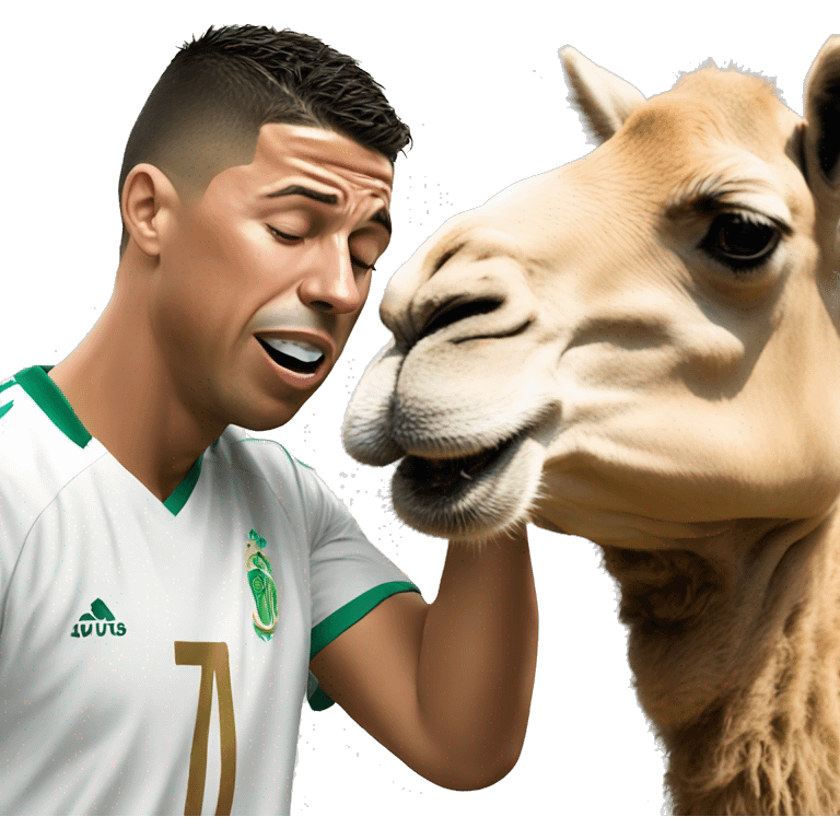 Ronaldo crying with a camel emoji