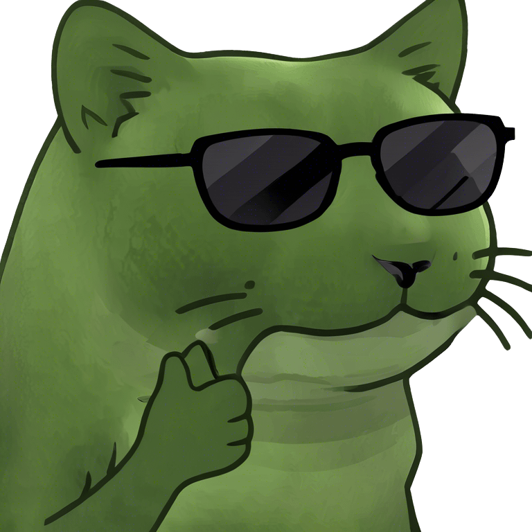 Cat with sunglasses emoji